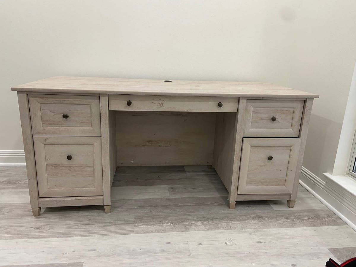 Assembled executive office desk